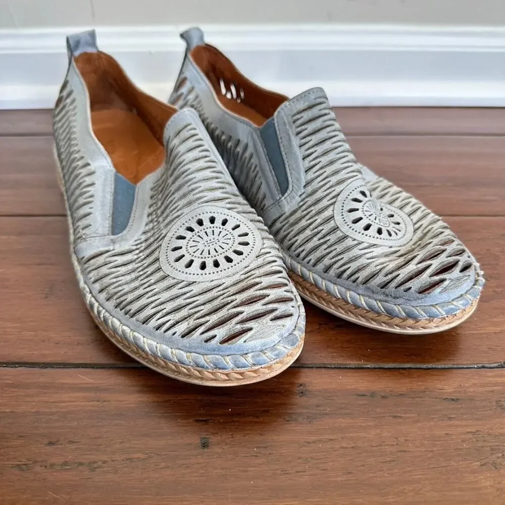 Spring Step Womens Sz 40 EU 9.5 US Newday Slip-On Shoe Leather Flats Blue - Picture 4 of 13